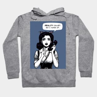 Comic reality call hung up Hoodie